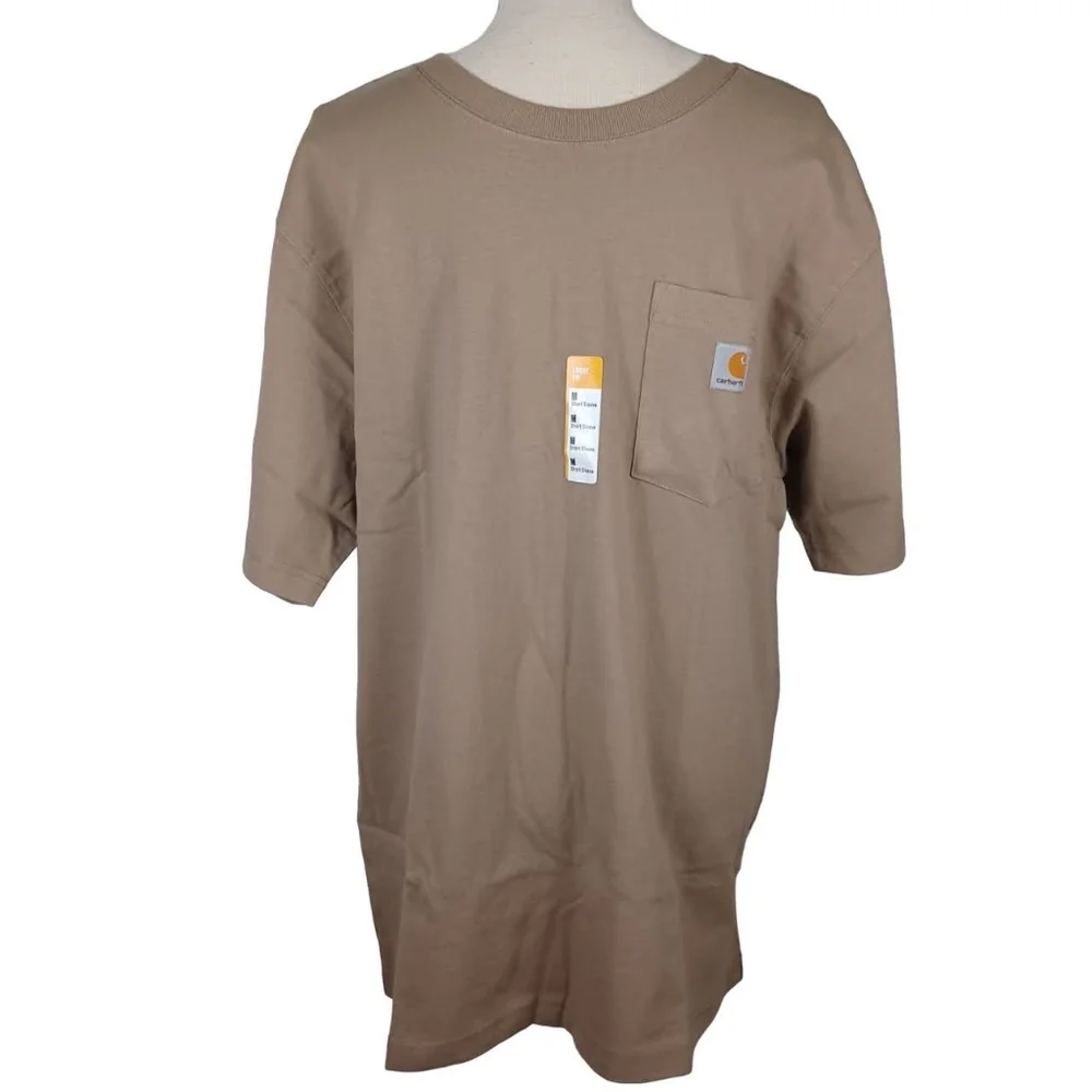 Carhartt Loose Fit Pocket Tee NEW Mens Medium Beige -Heavyweight -Short Sleeve - Picture 1 of 15